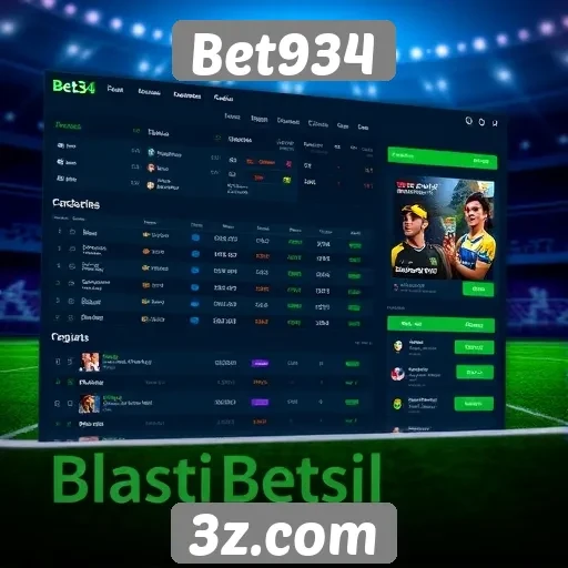 Análise da interface de usuário do Bet934
